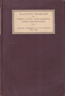 Seller image for Planning Problems of Town, City and Region Papers and Discussions 1930 for sale by Never Too Many Books