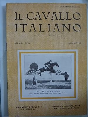 IL CAVALLO ITALIANO Anno III n.° 31 Ottobre 1925 Rivista mensile