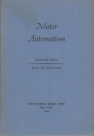 Seller image for MOTOR AUTOMATISM for sale by Brian Cassidy Books at Type Punch Matrix