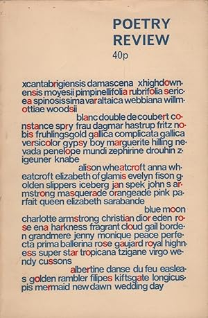 Bild des Verkufers fr POETRY REVIEW - Vol. 64 No. 1 - Spring 1973 zum Verkauf von Brian Cassidy Books at Type Punch Matrix