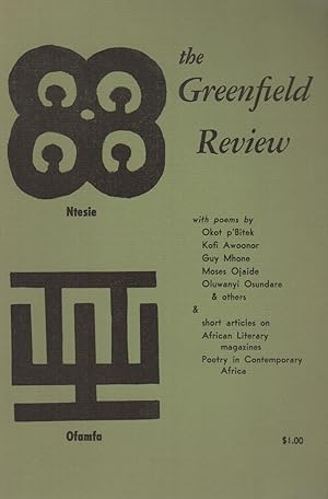 Seller image for THE GREENFIELD REVIEW - Vol. 1 No. 4 for sale by Brian Cassidy Books at Type Punch Matrix