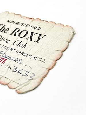 [First-Year Membership Card for The Roxy in Covent Garden]