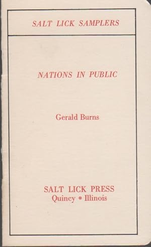 Seller image for NATIONS IN PUBLIC for sale by Brian Cassidy Books at Type Punch Matrix