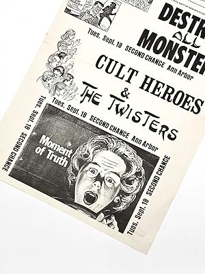 DESTROY ALL MONSTERS [,] CULT HEROES & THE TWISTERS [Concert Poster]