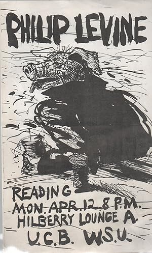 PHILIP LEVINE READING MON APR. 12, 8 P.M.