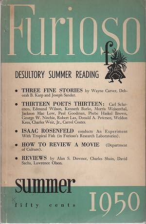 Bild des Verkufers fr FURIOSO - Vol. 5 No. 3 - Summer 1950 zum Verkauf von Brian Cassidy Books at Type Punch Matrix