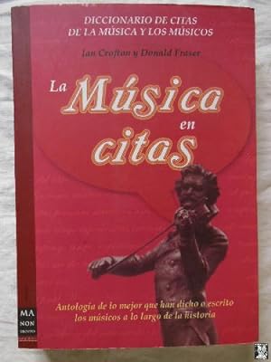 Image du vendeur pour LA MUSICA EN CITAS mis en vente par Librera Maestro Gozalbo