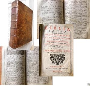 Biblia sacra Vulgatae Editionis, sixti v. pontificis Max. Jussu recognita, et Celemtis VIII. Auct...
