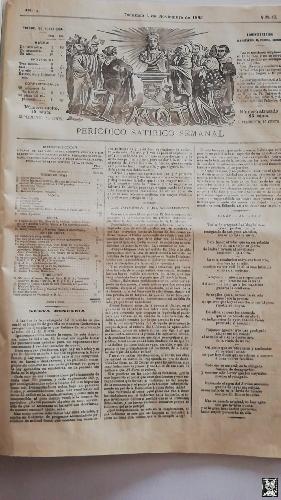 EL MOTÍN - Periódico Satírico Semanal. Nº 43 y suplemento , 4 -8 noviembre 1883 ( sin ilustración...
