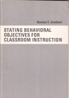 Seller image for Stating Behavioral Objectives for Classroom Instruction for sale by Never Too Many Books