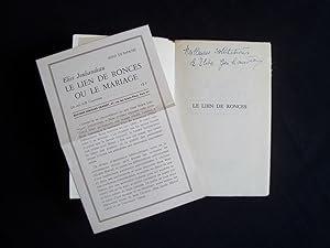 Seller image for le lien de ronces ou le mariage - suivi de lettres de Elise et Marcel Jouhandeau - for sale by Le Livre  Venir