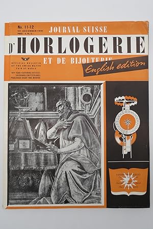 JOURNAL SUISSE D'HORLOGERIE ET DE BIJOUTERIE, ENGLISH EDITION, DECEMBER 1951