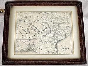 Map of Texas and Galveston: Circa 1870