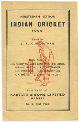 Image du vendeur pour INDIAN CRICKET 1965 mis en vente par Sportspages