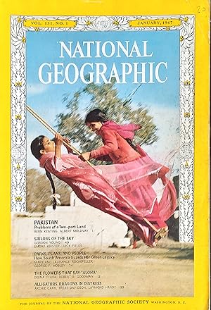National Geographic Magazine, January 1967 (Pakistan: Problems of a Two-part Land; Sailors of the...