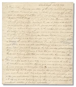 [1809 Autograph Letter Signed from Thomas L. Budd of Clarksburgh, Maryland writing to Ann Budd, n...