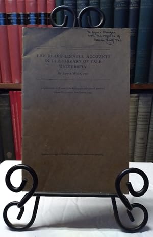 Seller image for The Blake-Linnell Accounts in the Library of Yale University for sale by Structure, Verses, Agency  Books