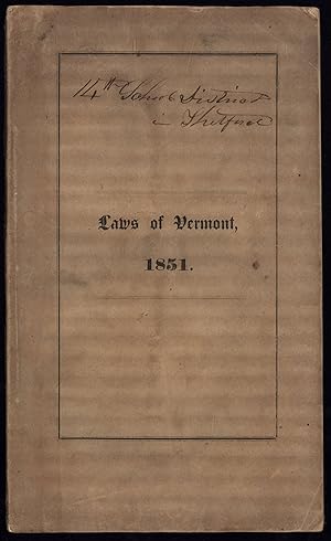 The Acts and Resolves Passed by the General Assembly of the State of Vermont, at the October Sess...