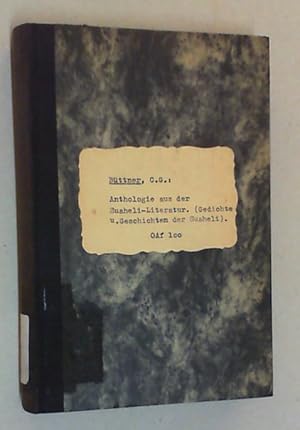 Bild des Verkufers fr Anthologie aus der Suaheli-Litteratur. (Gedichte und Geschichten der Suaheli) gesammelt und bersetzt. 2 in 1 Bd. zum Verkauf von Antiquariat Sander