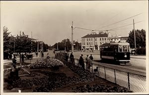 Ansichtskarte / Postkarte Tallinn Reval Estland, Straßenbahn, Straßenpartie