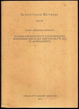 Immagine del venditore per Studien zur Geschichte der russischen Verserzhlung in der zweiten Hlfte des 19.Jahrhunderts. venduto da Antiquariat Dennis R. Plummer