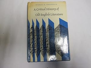 Immagine del venditore per A Critical History of Old English Literature venduto da Goldstone Rare Books