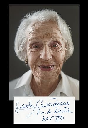 Bild des Verkufers fr Gisle Casadesus (1914-2017) - Carte signe + Photo - 1980 zum Verkauf von PhP Autographs