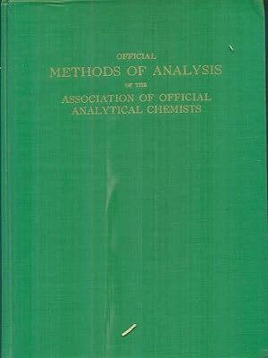 Seller image for Official methods of analysis of the Association of official analytical chemists for sale by Miliardi di Parole