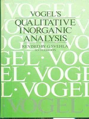 Immagine del venditore per Vogel's qualitative inorganic analysis venduto da Miliardi di Parole