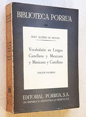 VOCABULARIO EN LENGUA CASTELLANA Y MEXICANA Y MEXICANA Y CASTELLANA
