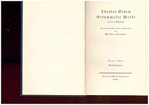 Theodor Storm Gesammelte Werke in vier Bänden. ( KOMPLETT). Hrsg. und eingeleitet von Walther Her...