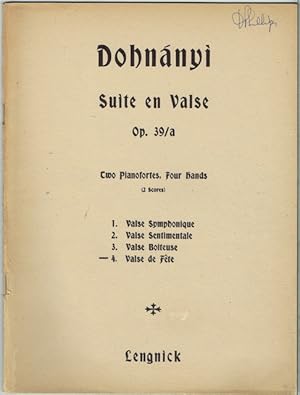 Suite en Valse IV: Valse de Fete, Op. 39. Two Pianos, Four Hands