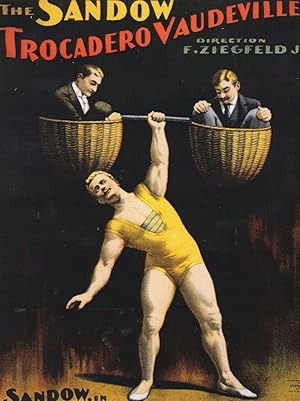 The Sandow Strongman Trocadero Vaudevilles Circus Modern Postcard