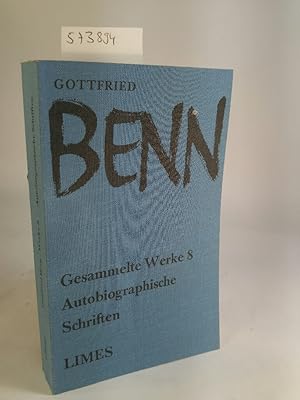 Bild des Verkufers fr Gesammelte Werke. Bd. 8. Autobiographische Schriften zum Verkauf von ANTIQUARIAT Franke BRUDDENBOOKS