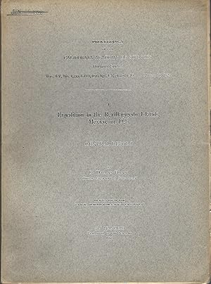 Expedition to the Revillagigedo Islands, Mexico, in 1925 I General Report