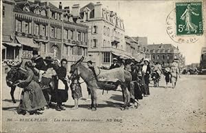 Image du vendeur pour Ansichtskarte / Postkarte Berck Plage Pas de Calais, Les Anes dans l'Entonnoir mis en vente par akpool GmbH