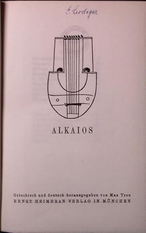 Imagen del vendedor de Alkaios. Griechisch und Deutsch. a la venta por Antiquariat Bookfarm