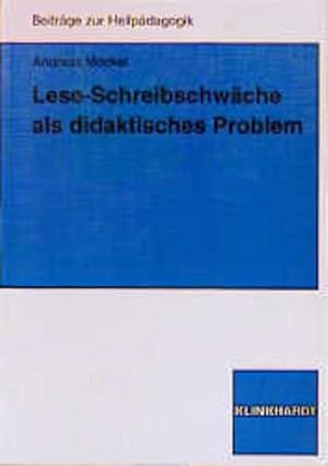 Seller image for Lese-Schreibschwche als didaktisches Problem. for sale by Antiquariat Bookfarm