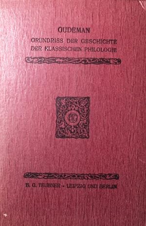 Bild des Verkufers fr Grundriss der Geschichte der klassischen Philologie. 2. Auflage zum Verkauf von Antiquariat Bookfarm