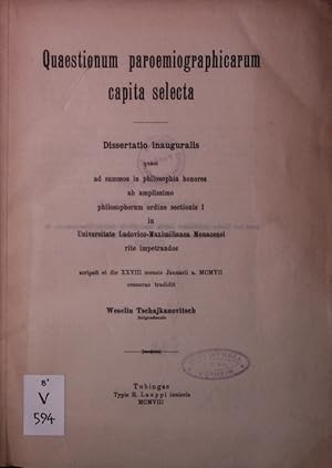 Quaestionum paroemiographicarum capita selecta.