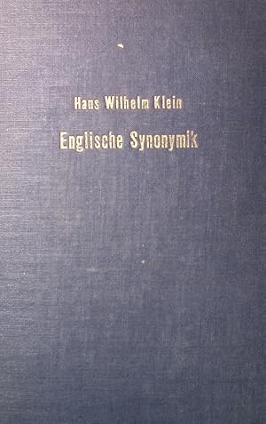 Seller image for Englische Synonymik fr Studierende und Lehrer. for sale by Antiquariat Bookfarm