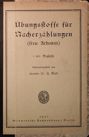 Immagine del venditore per bungsstoffe fr Nacherzhlungen (freie Arbeiten). 1. Heft: Englisch. venduto da Antiquariat Bookfarm