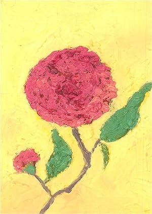 Elaine Adams - Contemporary Acrylic, Pair Of Pink Floral Studies