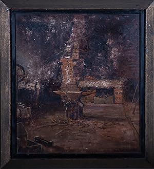 H. L. Robinson (fl. 1905-1930) - Early 20th Century Oil, Old Smithy