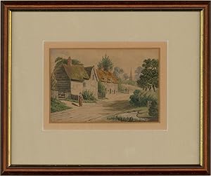 Mid 19th Century Watercolour - Rural Cottages