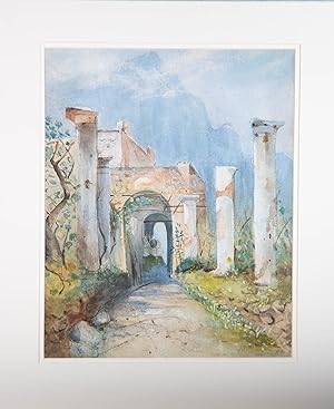 Mid 20th Century Watercolour - Classical Ruins