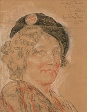 Ernest Benham Dielman (1893-1972) - 1944 Chalk Pastel Drawing, Texan Woman