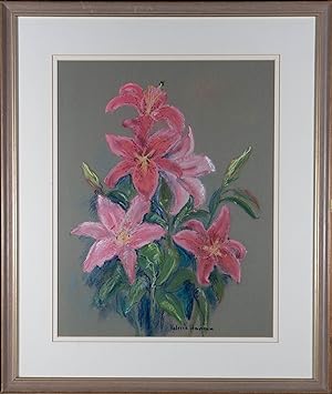 Valerie Hansen - 20th Century Pastel, Pink Lilies