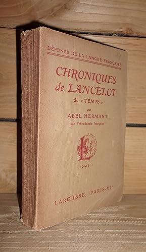 Seller image for CHRONIQUES DE LANCELOT Du Temps - Tome I for sale by Planet's books