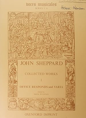 Seller image for John Sheppard, Collected Works 1: Office Responds and Varia (ed. David Wulstan) for sale by Austin Sherlaw-Johnson, Secondhand Music